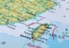 Map showing Taiwan and surrounding areas in detail