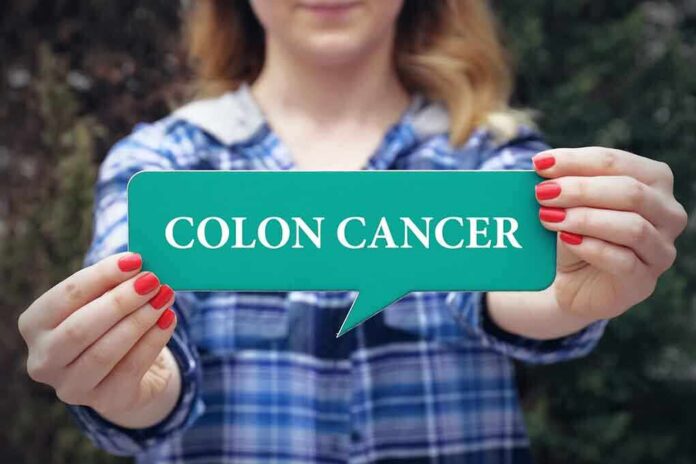 sign saying colon cancer