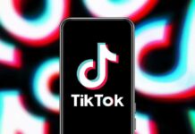 TikTok app logo on a smartphone screen