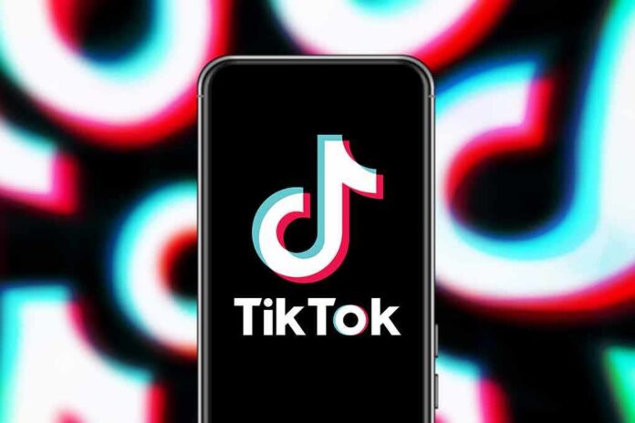 TikTok app logo on a smartphone screen
