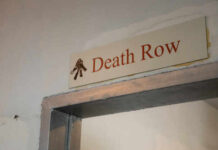 Sign above door reads Death Row