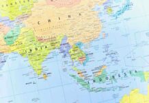 A detailed political map of Asia showing various countries and regions