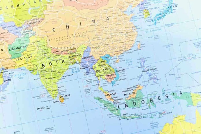 A detailed political map of Asia showing various countries and regions