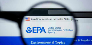 EPA website under magnifying glass.