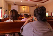 BOMBSHELL CONFESSION — Pastor SHOCKS Congregation People sitting in church pews during service.