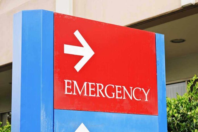 shutterstock_112067315.jpg Emergency sign with an arrow pointing right