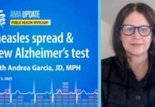 Another measles death, pertussis news, a new Alzheimer's