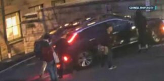 Cornell University president accused of backing into student in parking lot confrontation