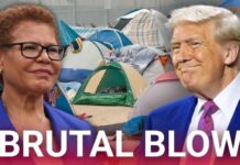 Trump FREEZES DESPERATE Funds When He Saw THIS! Karen Bass dealt embarrassing blow as Trump cuts funding to LA homelessness agency