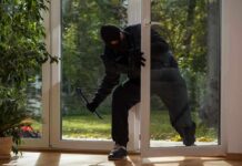 Home Invader BREAK IN and Immediately Regret It! A burglar in dark clothing entering a house through a glass door