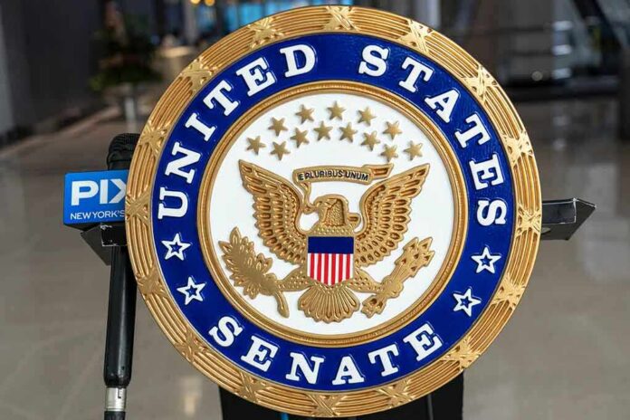 shutterstock_2115262337-3- Seal of the United States Senate featuring an eagle and stars