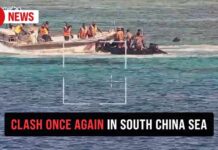 China Fires Cannon at Foreign Vessel! Chinese vessel spraying water cannon at Philippine ship at Scarborough Shoal