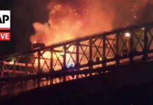 LIVE: Fire on Brooklyn Bridge during July 4th fireworks show in New York