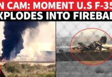 RAW VIDEO: Moment US Marine Corps F-35B FIGHTER JET Slams Into Ground, Explodes Into Huge Fireball