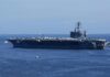 Navy Sailor ARRESTED – Drug Ring Exposed On Warship Aircraft carrier at sea with crew lining the deck