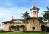Malibu EMERGENCY – Sinkhole Traps Millionaires Mediterranean Revival mansion with tower and palm trees