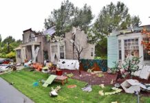 LQBTQ Activists Destroy Pastor’s Home Houses with significant storm damage and debris scattered around the yard
