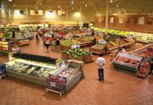 Illegals Invited to Shop on Taxpayer’s Funds Interior of a grocery store filled with fresh produce and shoppers
