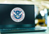 Vance Task Force Arrests 40 – SNAP Heist Exposed Laptop displaying U.S. Department of Homeland Security logo.