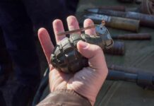 Estate Sale Horror: Live Grenades in the Box Hand holding a vintage hand grenade